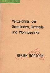 Verzeichnis der Gemeinden, Ortsteile und Wohnbezirke : Bezirk Rostock