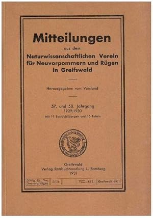 Mitteilungen aus dem Naturwissenschaftlichen Verein für Neu-Vorpommern und Rügen in Greifswald. 5...