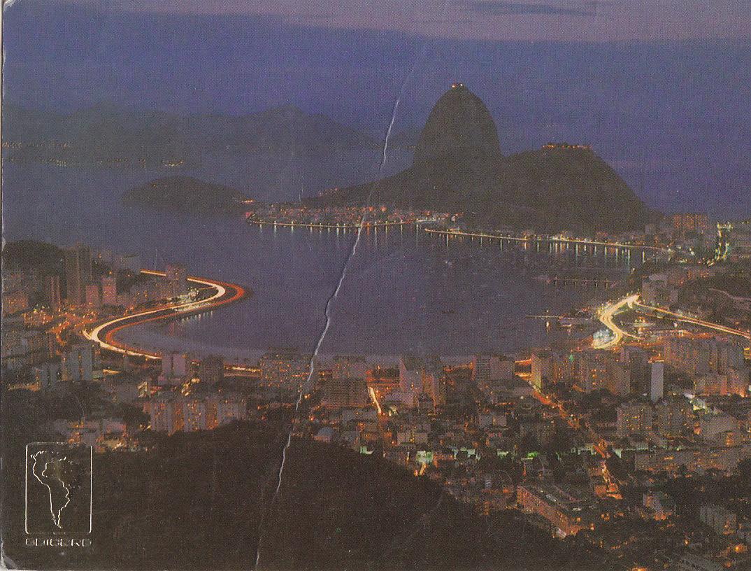 Postal 61324 : Brasil. Rio de Janeiro - RJ. Vista nocturna - Baia de Botafogo e Pão de Açucar