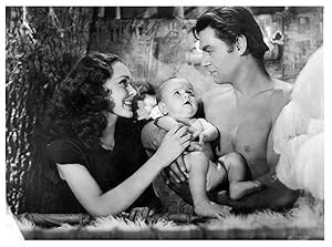 Postal / Postcard: El Boletin serie 7: numero 03 de 12: Tarzan y Jane: Johnny Weissmuller y Maure...