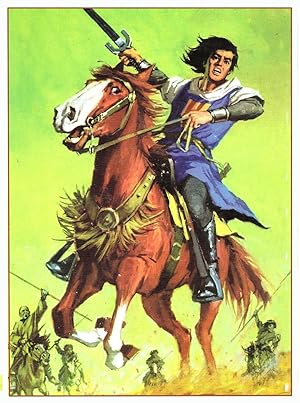 Postal / Postcard: El Boletin serie 12 numero 02: El Capitan Trueno , serie Heroes a Caballo