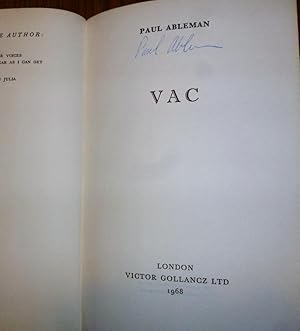 VAC. ( SIGNED BY THE AUTHOR ).