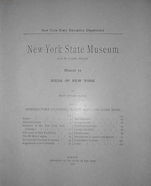 Birds of New York. Two Volumes. Albany, University of the State of New York, 1910 &1914. Publishe...