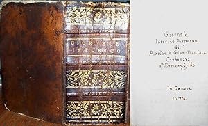 Giornale Istorico Perpetuo: A HAND-WRITTEN MANUSCRIPT in ITALIAN, 981 Pages. Dated GENOVA, 1773. ...