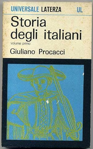 STORIA DEGLI ITALIANI. Vol.1 di Giuliano Procacci ed. 1970 Laterza