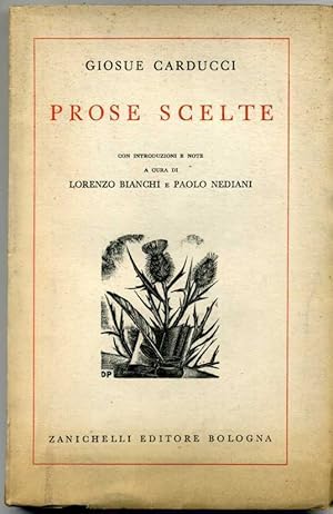 GIOSUE' CARDUCCI. Prose scelte ed. 1957 Zanichelli