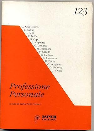 PROFESSIONE PERSONALE a cura di Carlo Actis Grosso ed. 1992 Isper