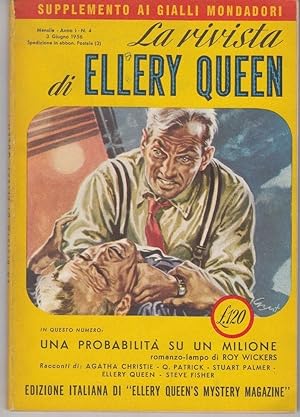 Supplemento ai Gialli Mondadori LA RIVISTA DI ELLERY QUEEN n. 4 ed. 1956