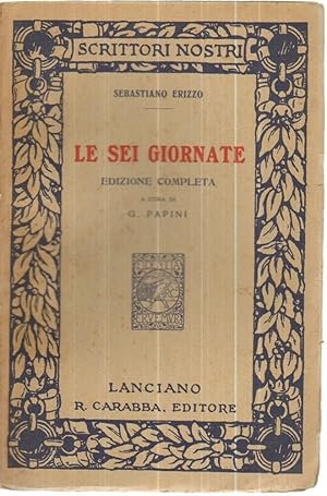 LE SEI GIORNATE di Sebastiano Erizzo ed. Carabba