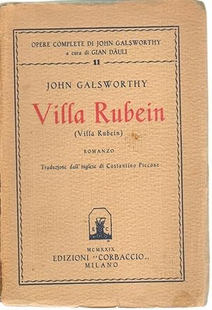 VILLA RUBEIN di John Galsworthy ed. Corbaccio 1929