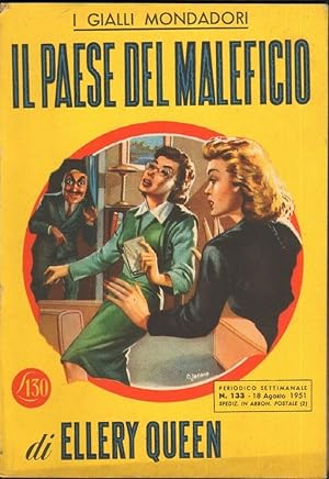 I Gialli Mondadori n. 133 IL PAESE DEL MALEFICIO di Ellery Queen 1° ed. 1951