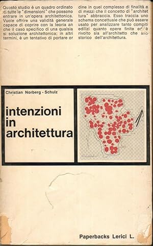 INTENZIONI IN ARCHITETTURA di Christian Norberg Schulz ed. Paperbacks Lerici