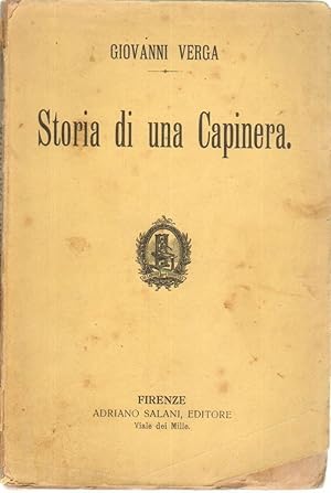 STORIA DI UNA CAPINERA di Giovanni Verga ed. Salani 1914