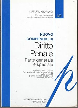 NUOVO COMPENDIO DI DIRITTO PENALE Parte Generale e Speciale ed. Simone 1998