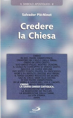 CREDERE LA CHIESA di Salvador Piè Ninot ed. San Paolo 2002