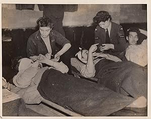 British Official War Photograph. W.A.A.F. Volunteer Medical Service. British Medical Services. Un...