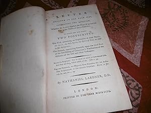 A LETTER WRITTEN IN THE YEAR 1730, Cocerning the Question, Whether the LOGOS supplied the place o...