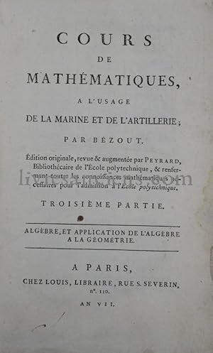 Cours de mathématiques à l'usage de la marine et de l'artillerie.