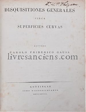 Disquisitiones generales circa superficies curvas