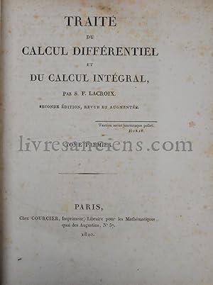 Traité du calcul differentiel et du calcul integral