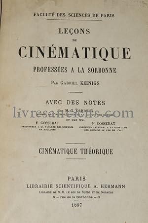 Leçons de cinématique professées à la Sorbonne - Cinématique théorique