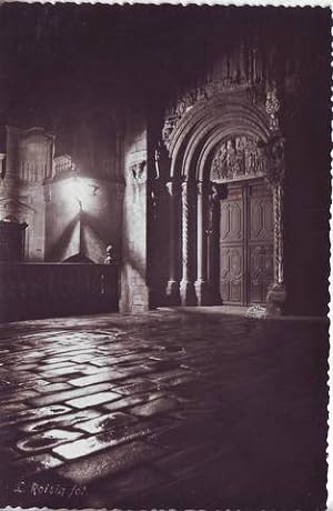 SANTIAGO DE COMPOSTELA. Catedral. Puerta de Platerías de noche. L. Roisin fotógrafo.