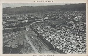 MARRAKECH EN AVION: Un coin des remparts. Photo prise par M. Flandrin sur avion des lignes aérien...