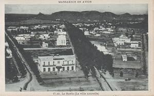 MARRAKECH EN AVION: Le Guéliz (la ville nouvelle). Photo prise par M. Flandrin sur avion des lign...