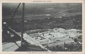 MARRAKECH EN AVION: Ancien palais Dar-Beïda (Hôpital). Photo prise par M. Flandrin sur avion des ...