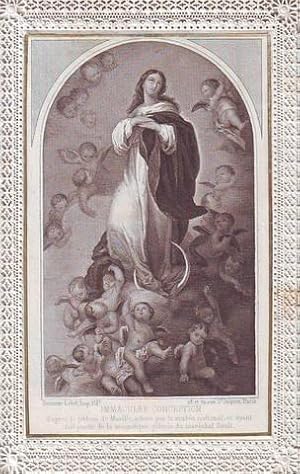 ESTAMPA RELIGIOSA: IMMACULEE CONCEPTION (Inmaculada Concepción) d'aprés le tableau de Murillo.
