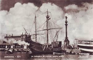 BARCELONA. La Carabela de Colón: Santa María. A. Zerkowitz Fotógrafo, Barcelona Postal fotográfic...