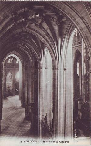 SEGOVIA: Interior de la Catedral. Postal 14x9, sin circular.