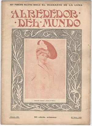 ALREDEDOR DEL MUNDO. Nº 452. 29 enero 1908. 26x20, 2h, 65-80p, 2h, ilustrada.
