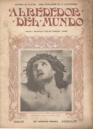 ALREDEDOR DEL MUNDO. Nº 358. 12 abril 1906. 26x20, 225-240p, ilustrada, óxido en cub. ant.