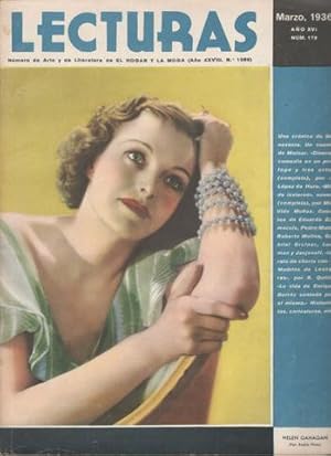 LECTURAS. Marzo 1936, nº 178. Portada Helen Gahagan, Noticias, Cine, Novelas, etc. .