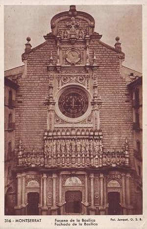 MONTSERRAT. Façada de la Basílica. Fachada de la Basílica. Fot. Junqué.