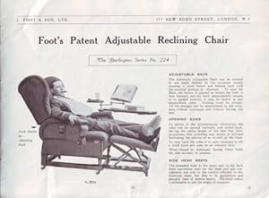 FOOT'S REST CHAIRS. October 1919. Patentees and sole manufacturers J. Foot & Son Ltd, London. 28x...