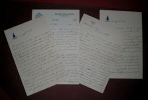 4 CARTAS A M. ORDOÑEZ, las dos primeras a final de vacaciones (30 agosto y 28 sept. 1926) y las o...