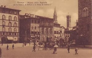 FIRENZE. Piazza della Signoria con la fontana di Nettuno e la Statua di Cosimo 1º.