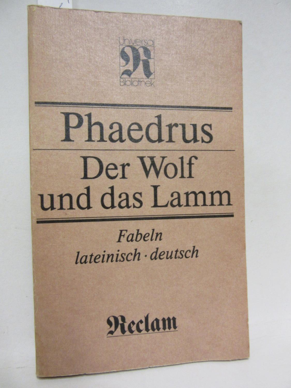 Der Wolf Und Das Lamm Phaedrus Interpretation phaedrus - ZVAB