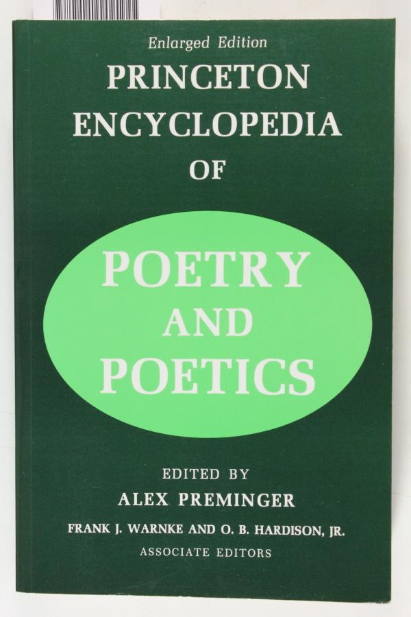 Princeton Encyclopedia of Poetry and Poetics