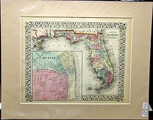 COUNTY MAP OF FLORIDA. FROM MITCHELL'S NEW GENERAL ATLAS. 1869