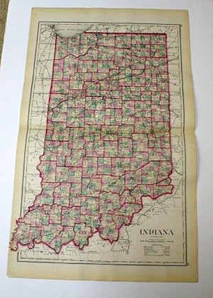 INDIANA [Map]. #92-93 From Gray's Atlas of the United States With General Maps of the World.