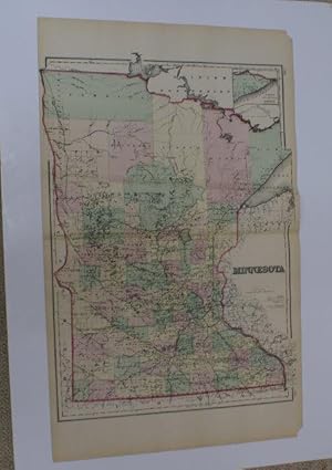 MINNESOTA [Map]. #108-109 From Gray's Atlas of the United States with General Maps of the World.