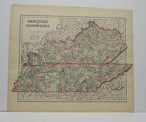 KENTUCKY AND TENNESSEE [Map]. From Gray's Atlas of the United States with General Maps of the World.