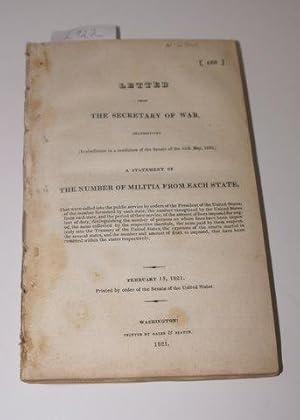 Letter From The Secretary Of War, Transmitting (In Obedience to a resolution of the Senate of the...