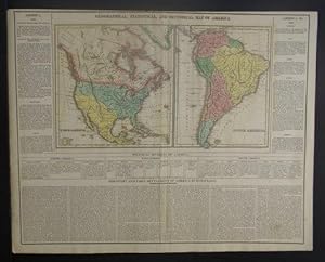 GEOGRAPHICAL, STATISTICAL, AND HISTORICAL MAP OF AMERICA.