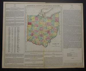 GEOGRAPHICAL, STATISTICAL, AND HISTORICAL MAP OF OHIO.