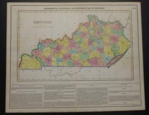 GEOGRAPHICAL, STATISTICAL, AND HISTORICAL MAP OF KENTUCKY.