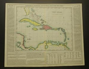 GEOGRAPHICAL, STATISTICAL, AND HISTORICAL MAP OF THE WEST INDIES.